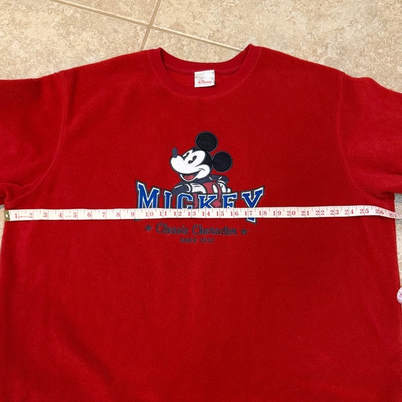 Vintage 1990’s Disney Store Mickey Mouse Red Sweatshirt/Fleece - Picture 5 of 7